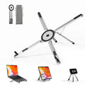 Portable Laptop Stand with Magnetic Phone Holder – Foldable & Adjustable