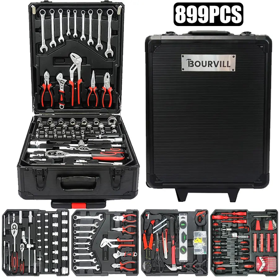 💥💥899-Piece Professional Tool Set | Mobile Tool Cabinet with Wheels