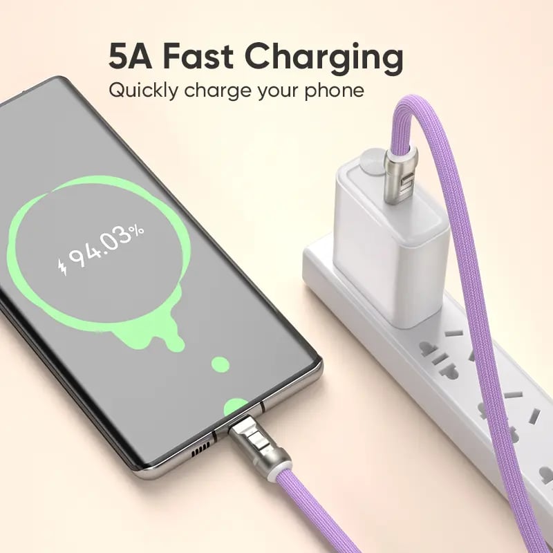 240W USB-C Lanyard Charging Cable – 2-in-1 Phone Strap & Fast Charger