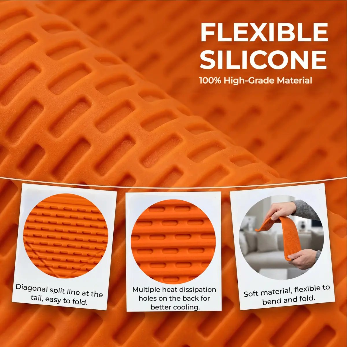 Flexible Silicone Phone Holder - Bendable Rollable Foldable Design