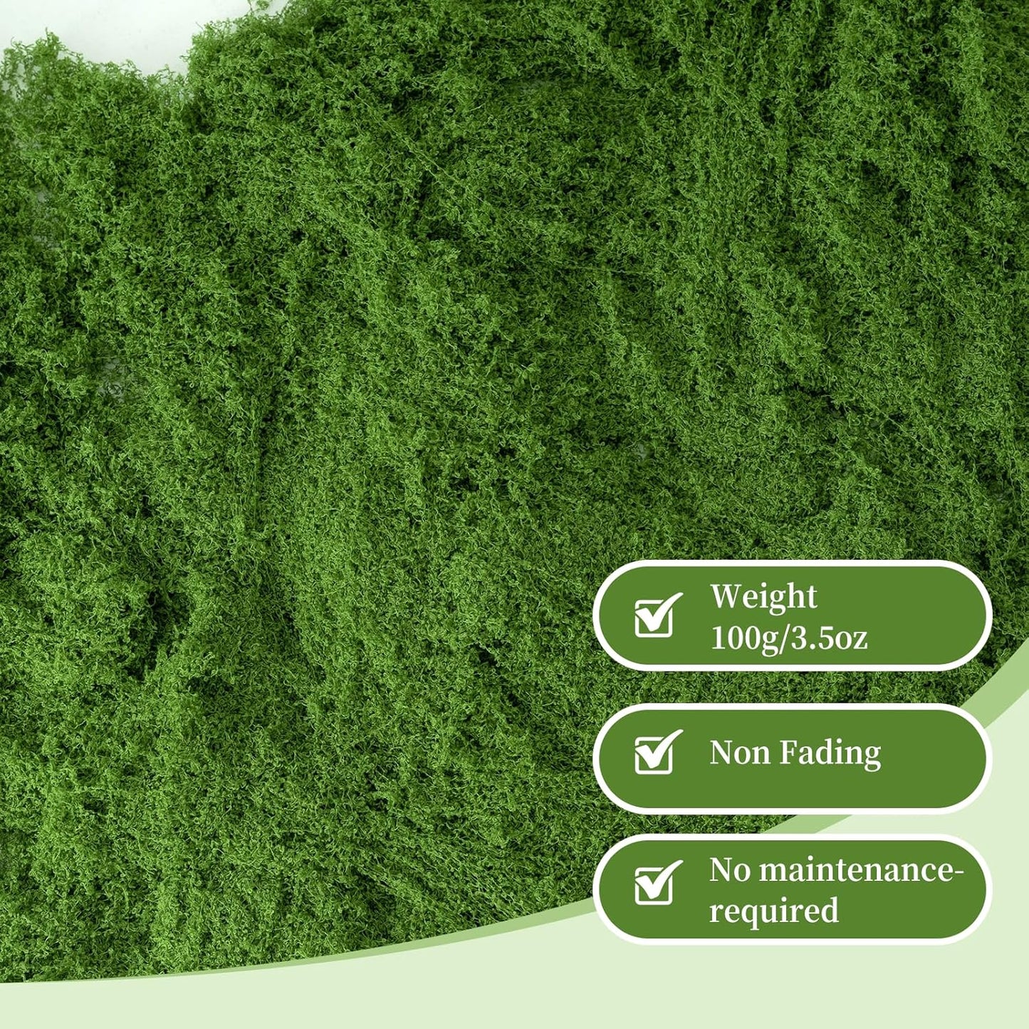 Artificial Green Moss for Crafts & Decor