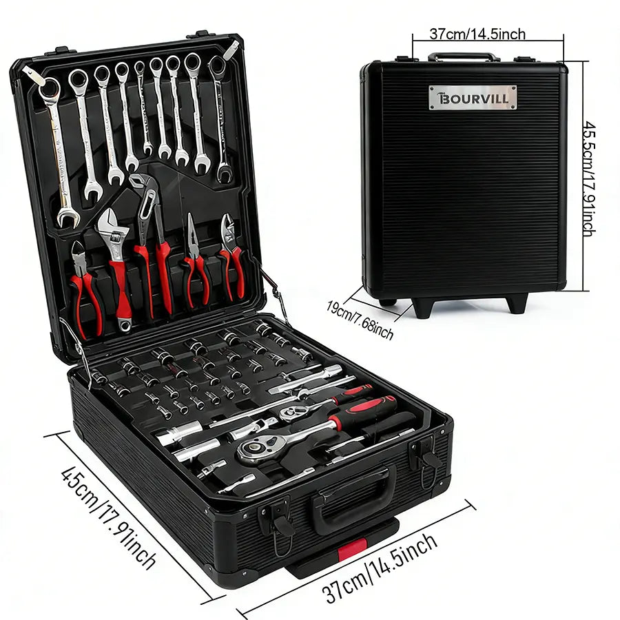 💥💥899-Piece Professional Tool Set | Mobile Tool Cabinet with Wheels