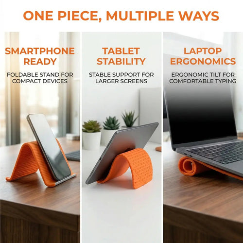Flexible Silicone Phone Holder - Bendable Rollable Foldable Design